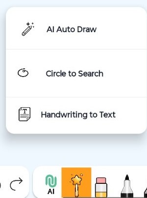 Whiteboard AI Menu