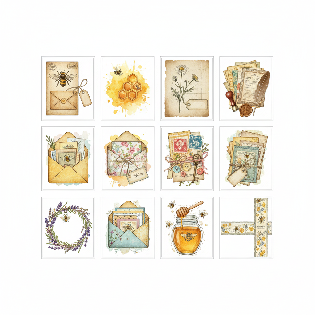 Bee-Themed Junk Journal Printables