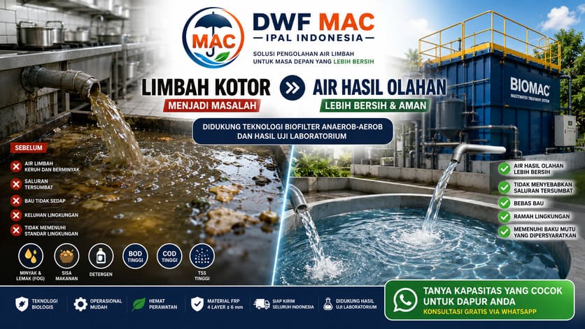 Limbah Kotor menjadi Air Hasil Olahan