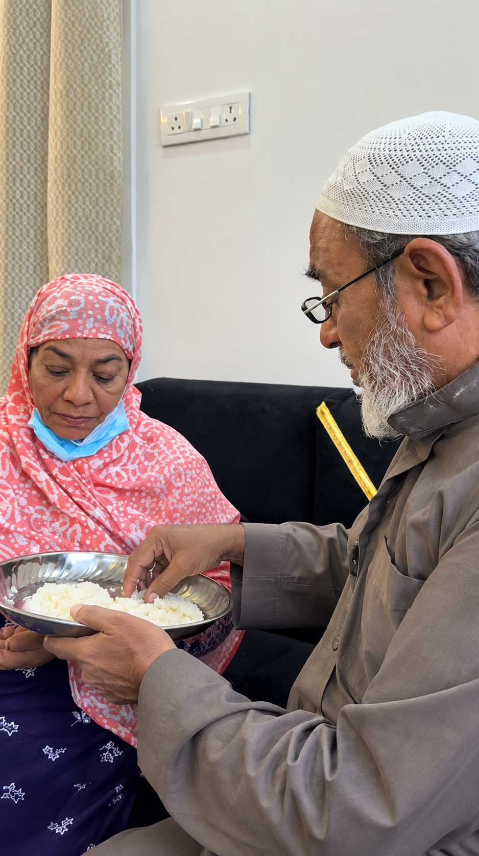 Ramesh feeding Sadiya
