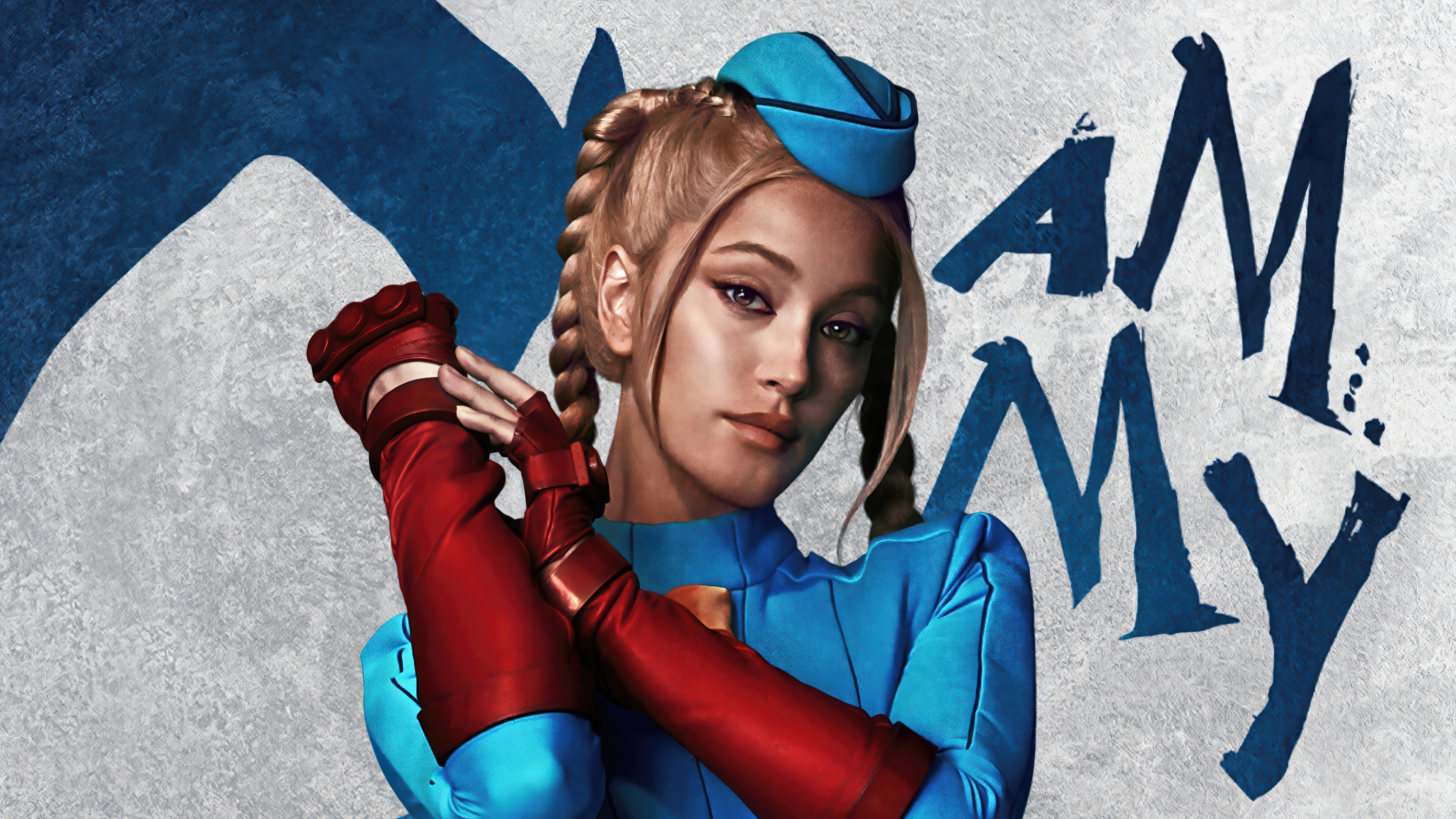 Blue Red Outfit AMY Pose Movie