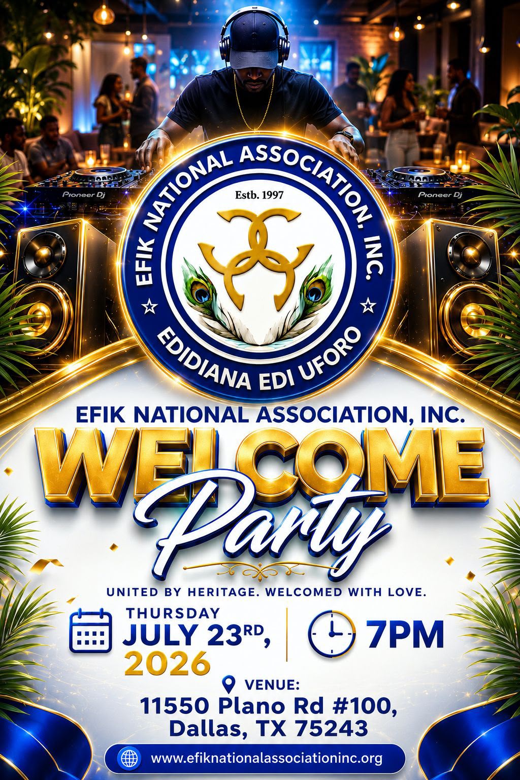 Welcome Party event poster
