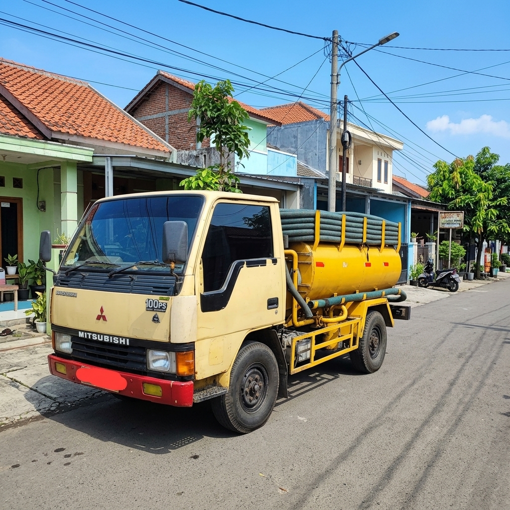 Armada truk sedot WC Mitra Bersih beroperasi di Karawang Timur