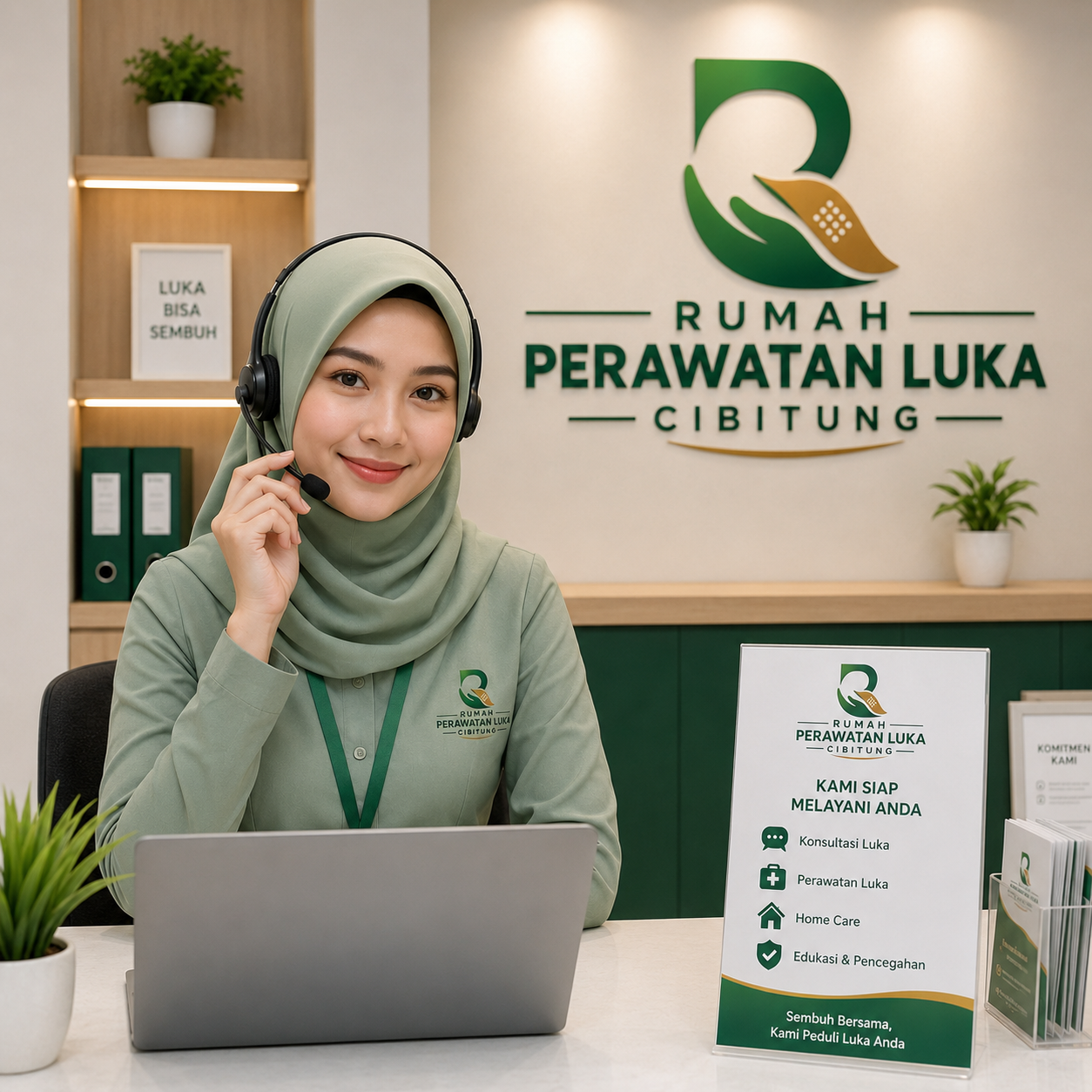 Suasana klinik Rumah Perawatan Luka Cibitung