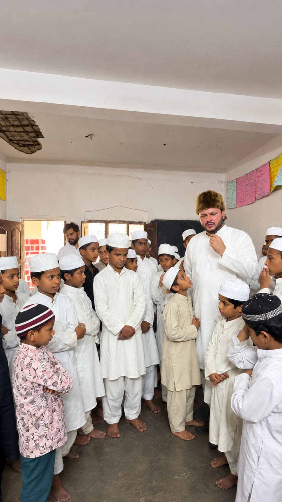 Children gathered at the madarsa for learning