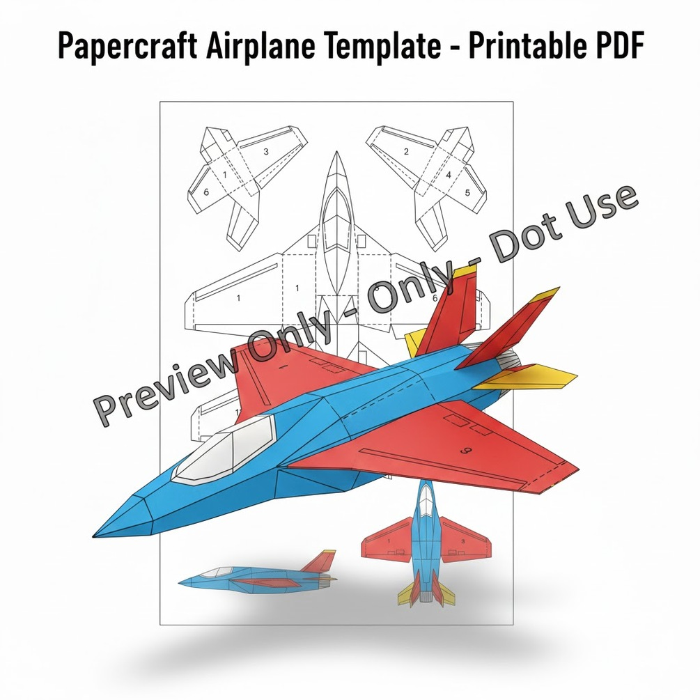 Papercraft Airplane Template