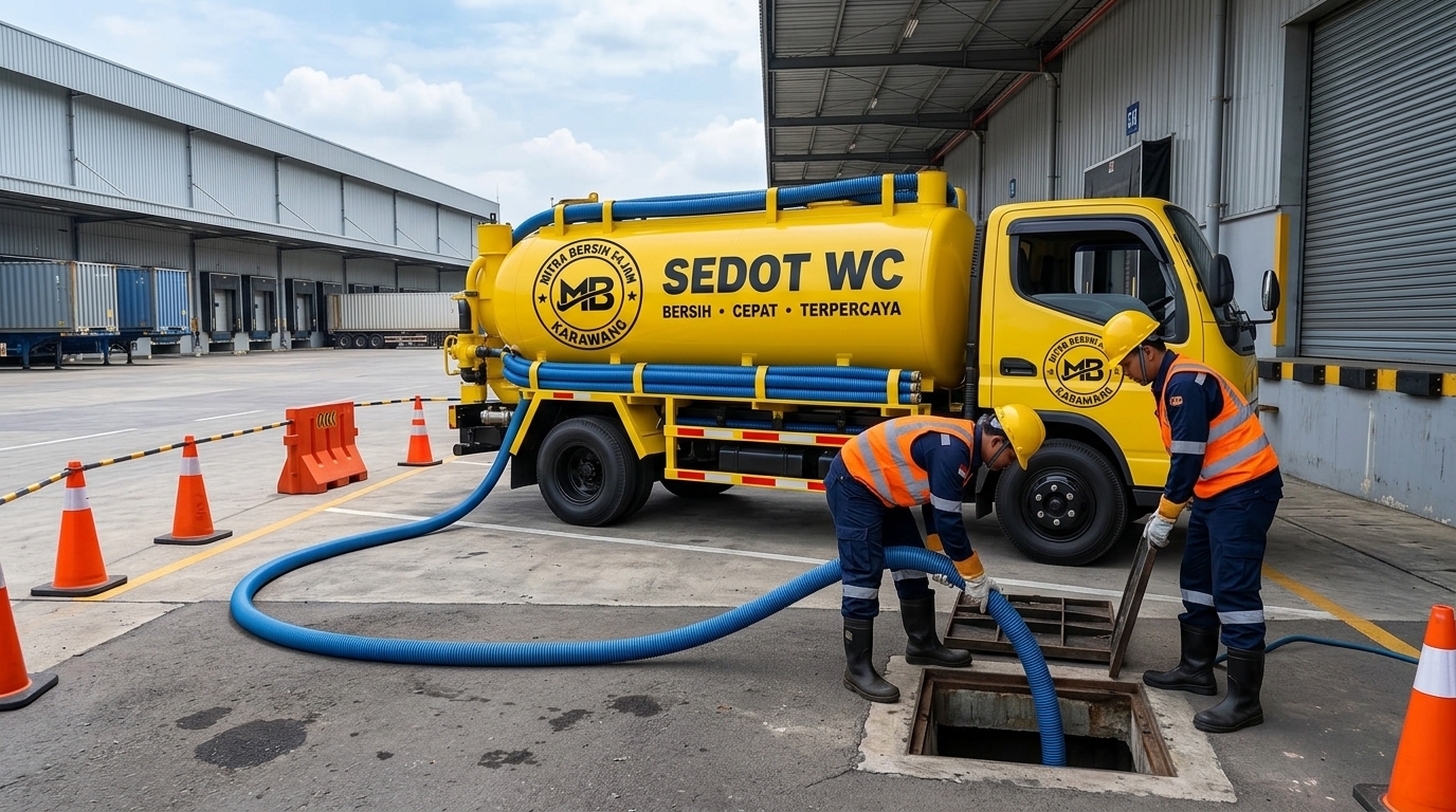 Armada sedot WC PT Mitra Bersih 24 Jam melayani kawasan gudang dan pabrik
