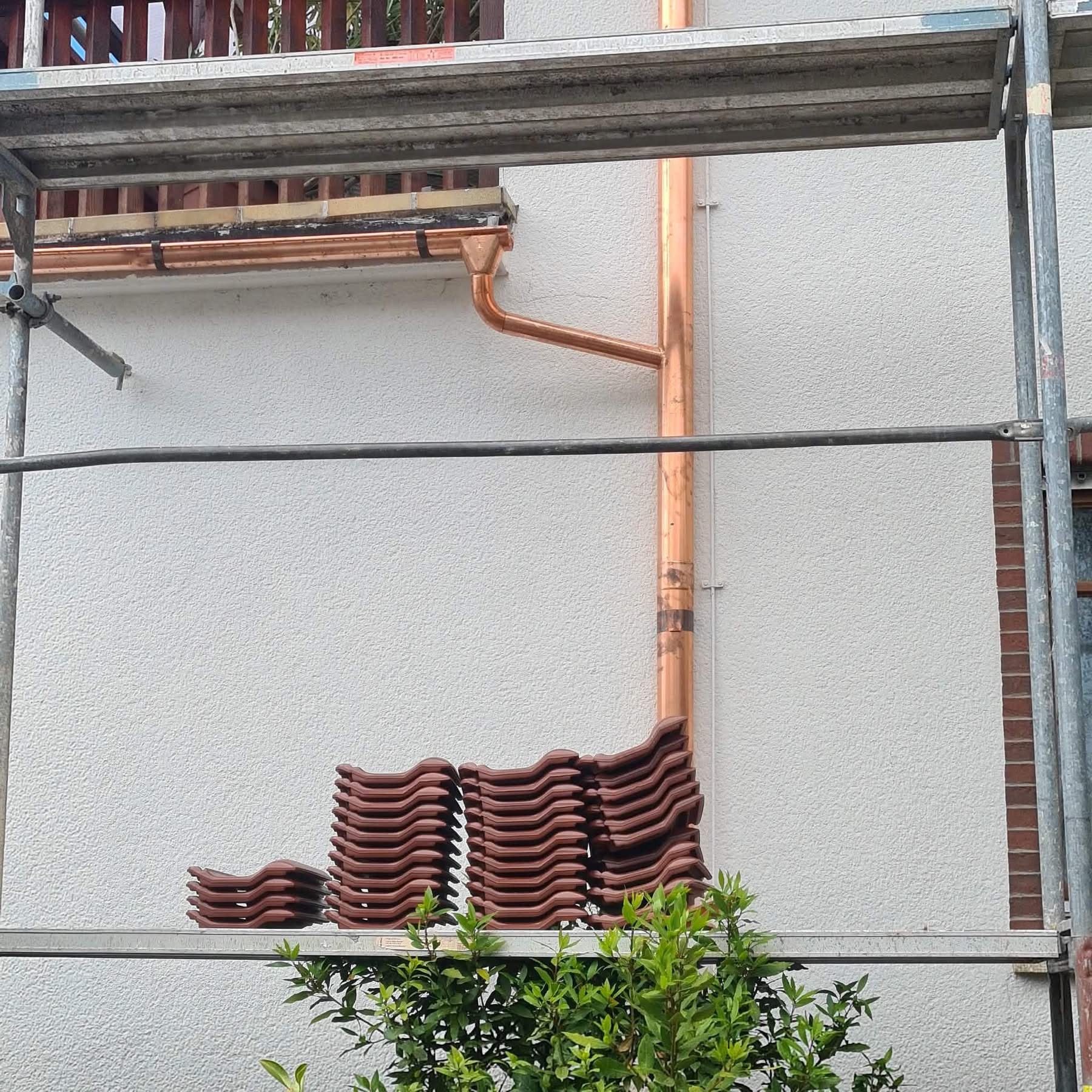 Baustelle mit Materialien