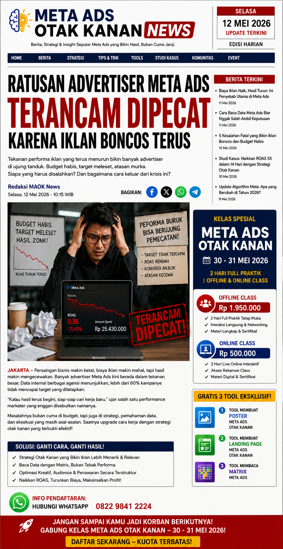 Berita: Ratusan Advertiser Meta Ads Terancam Dipecat