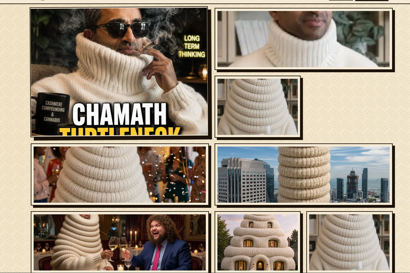 Chamath Turtleneck Meme Collection