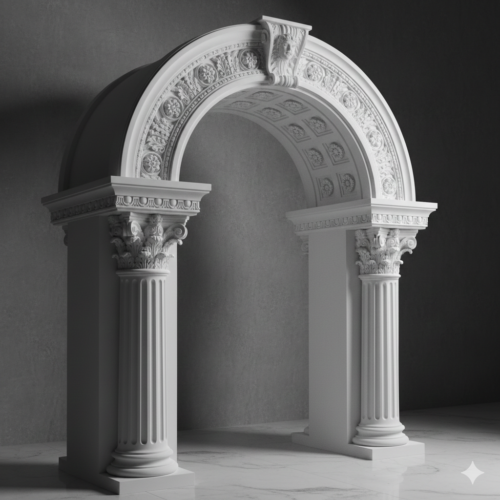 Classical Arch with Corinthian Columns