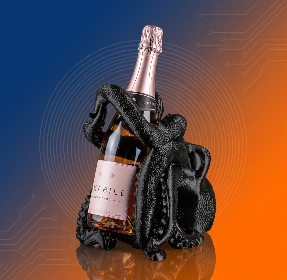 Polvo Wine Holder - Decoração 3D