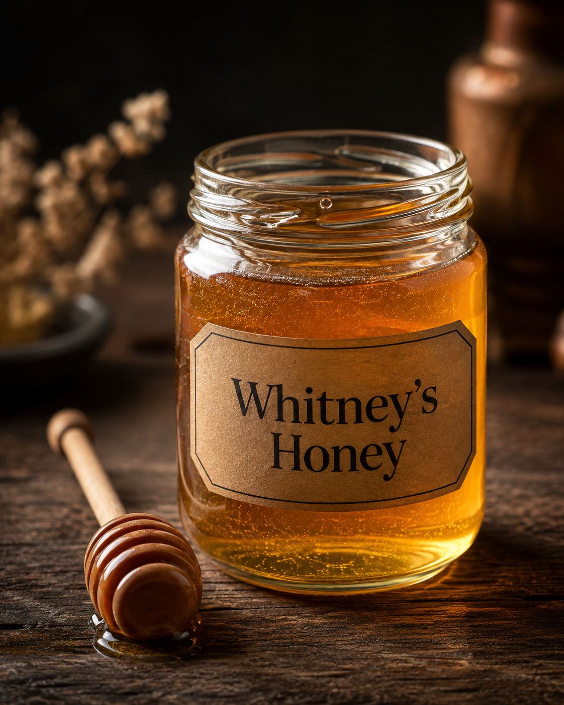 Small jar of Whitney's Honey