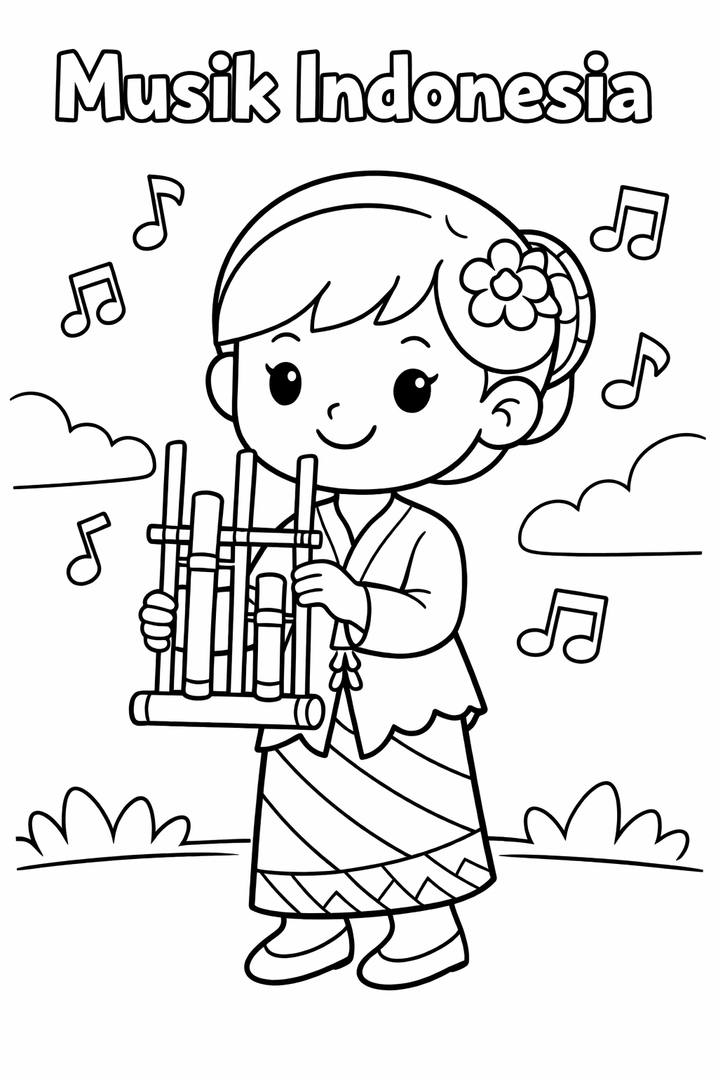 Musik Indonesia - Gambar Mewarnai