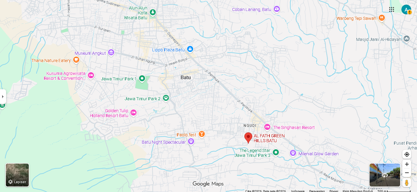 Lokasi Al-Fath Green Hills Batu