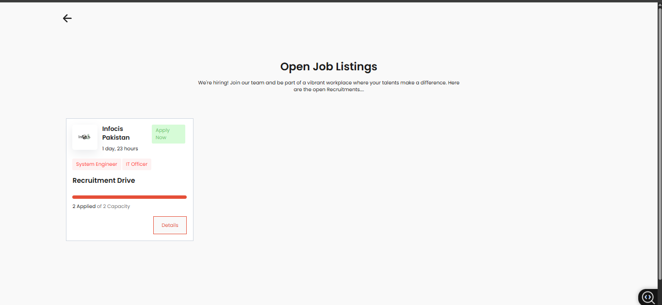 Job Listings Page