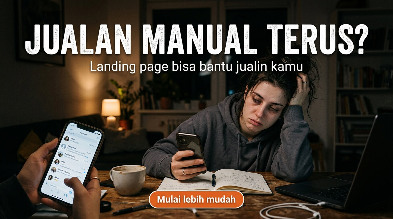 Jualan manual terus? Landing page bisa bantu jualin kamu