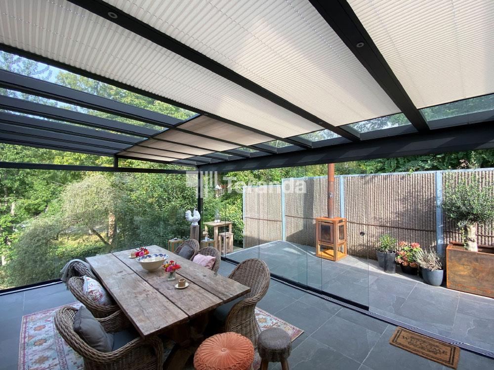 Plissee für Terrassenüberdachung