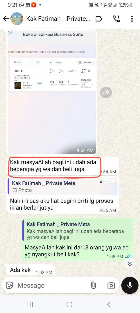 Testimoni — Pagi udah ada yang wa dan beli