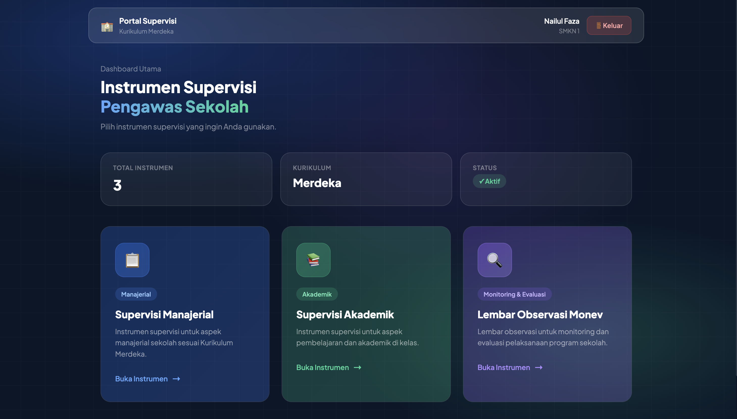 SupervisiKu — Instrumen Supervisi Pengawas Sekolah