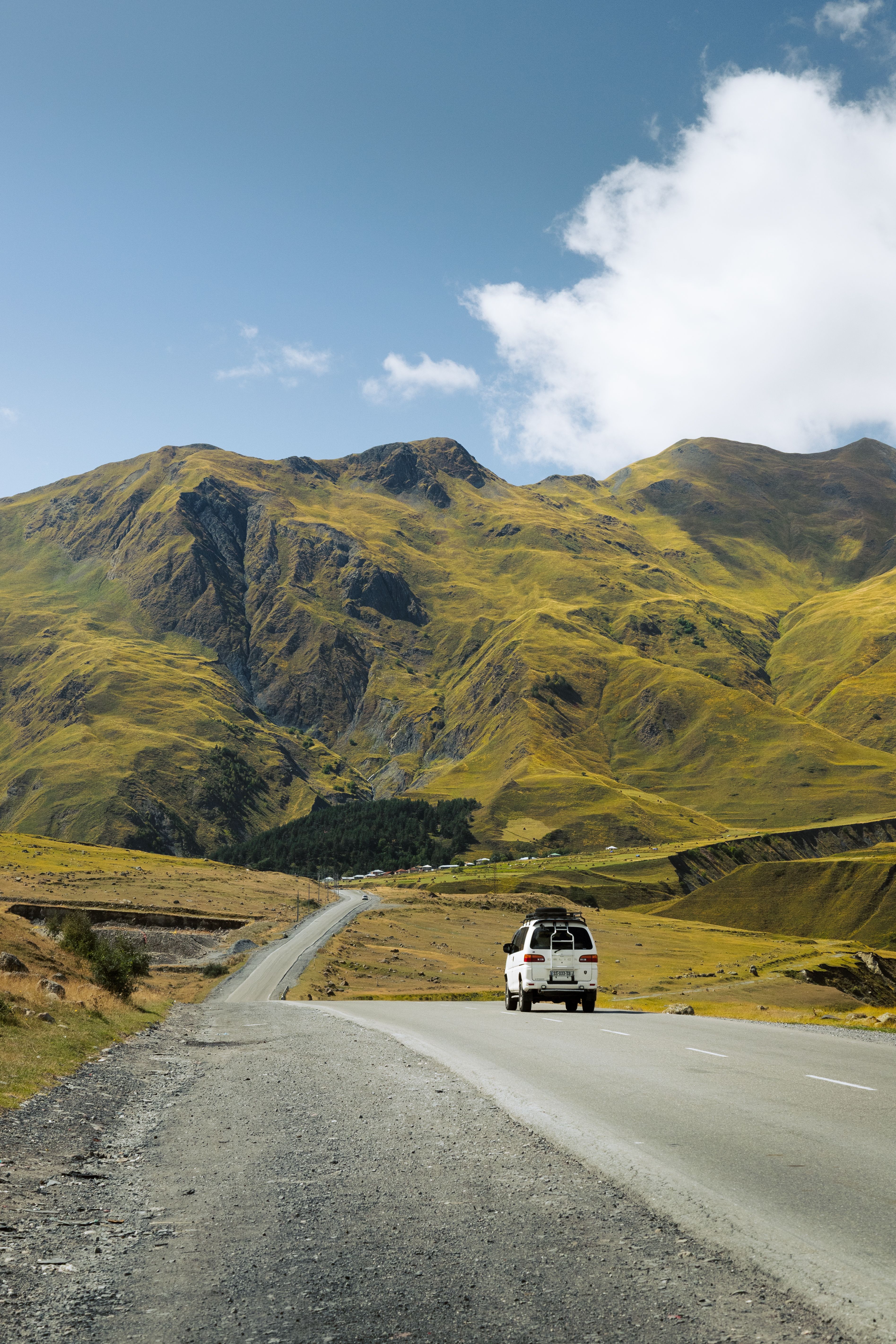 Himalayan landscape with SUV