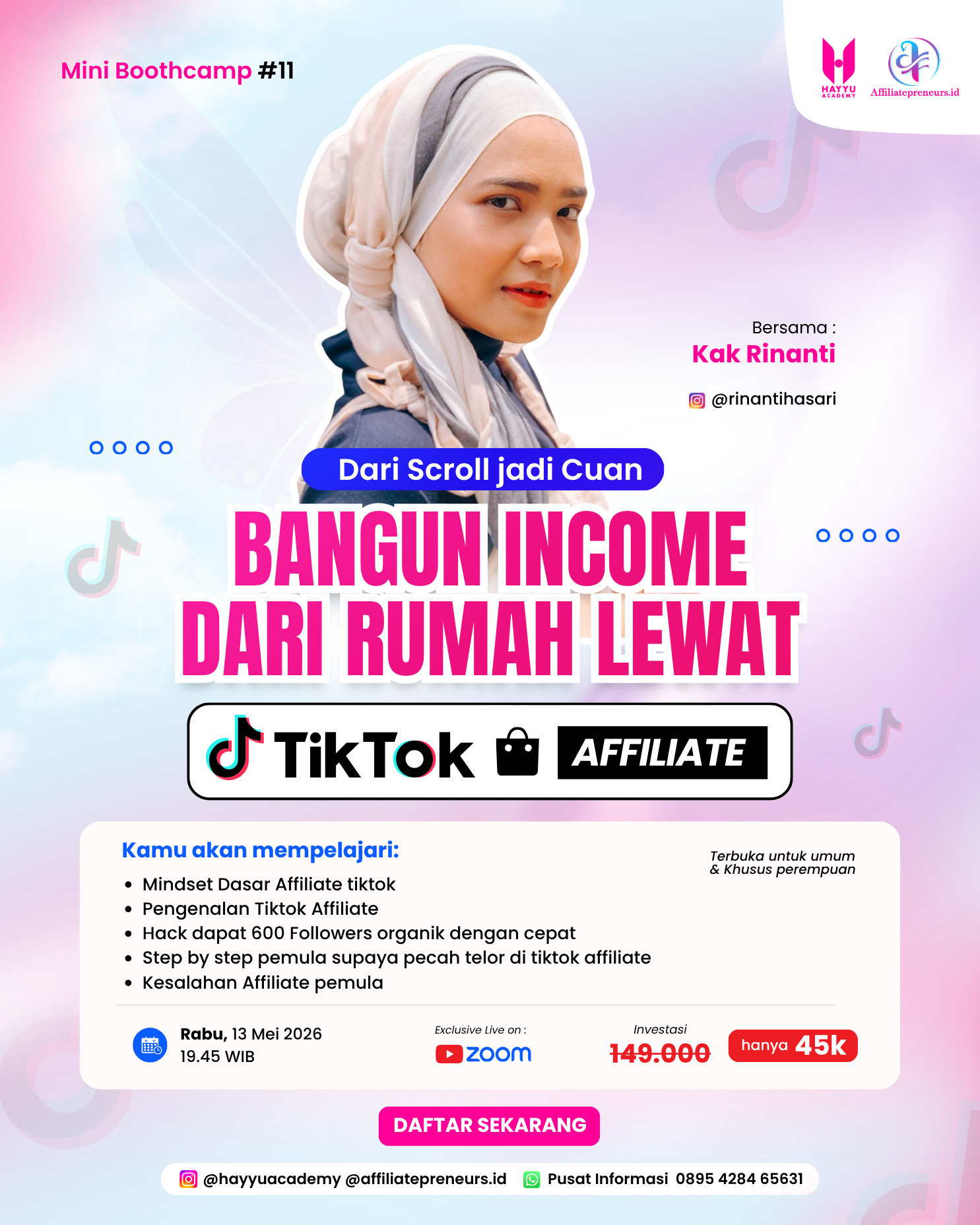 Flyer Event Mini Bootcamp TikTok Affiliate