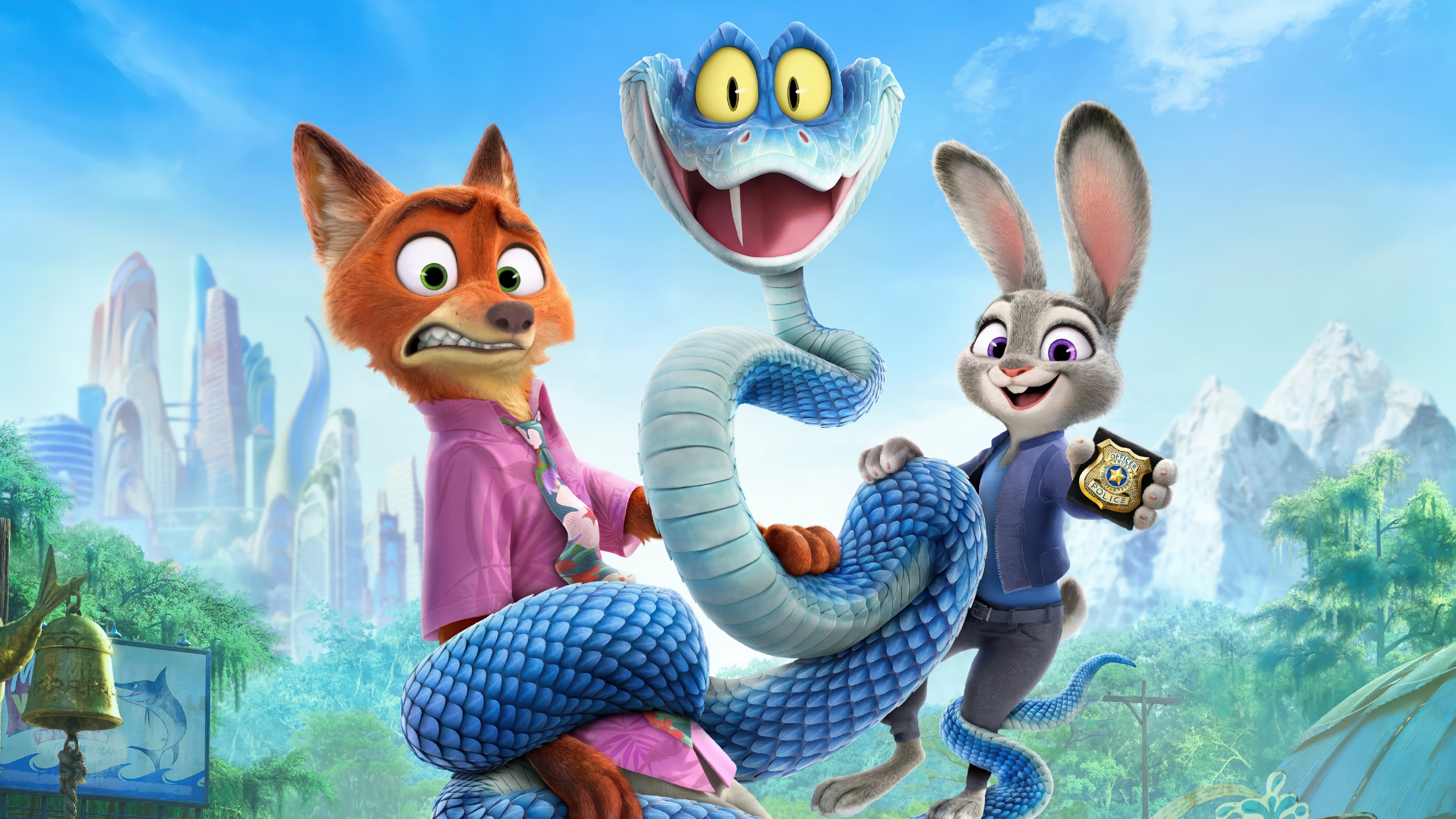 Zootopia Fox Snake Rabbit Movie