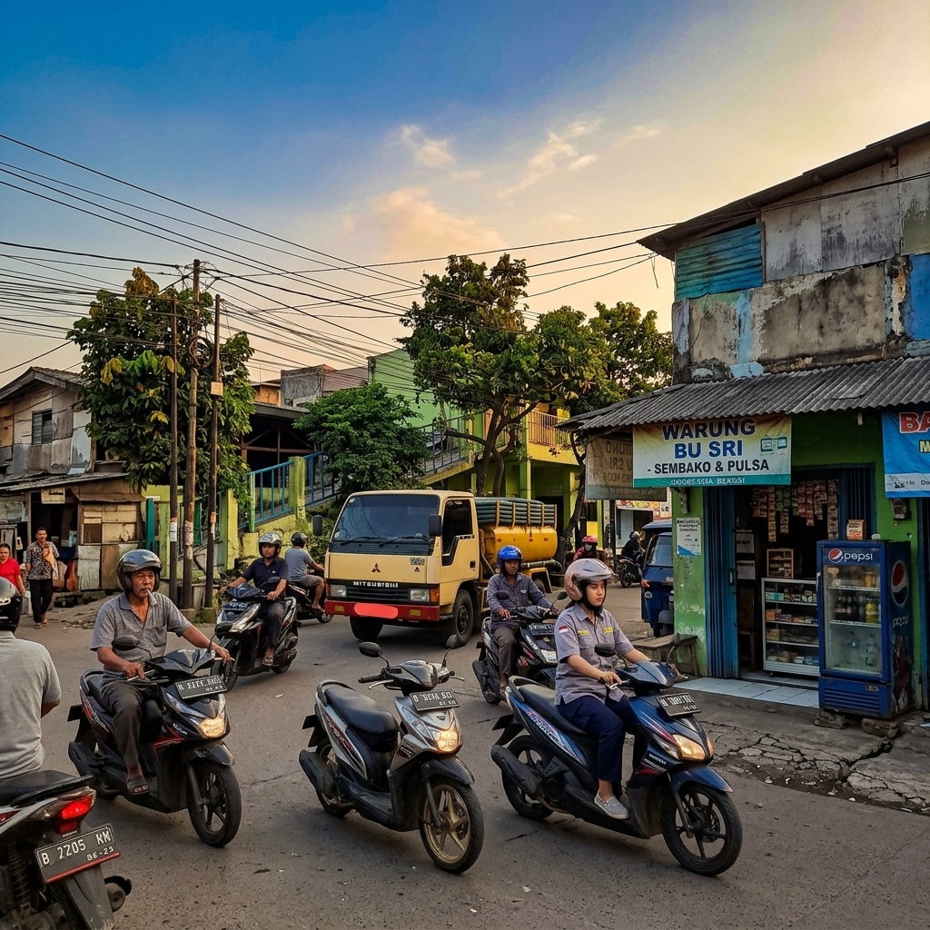Aktivitas Truk di Persimpangan