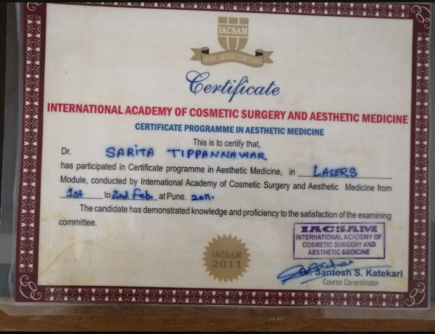 IACSAM Certificate in Aesthetic Medicine Lasers