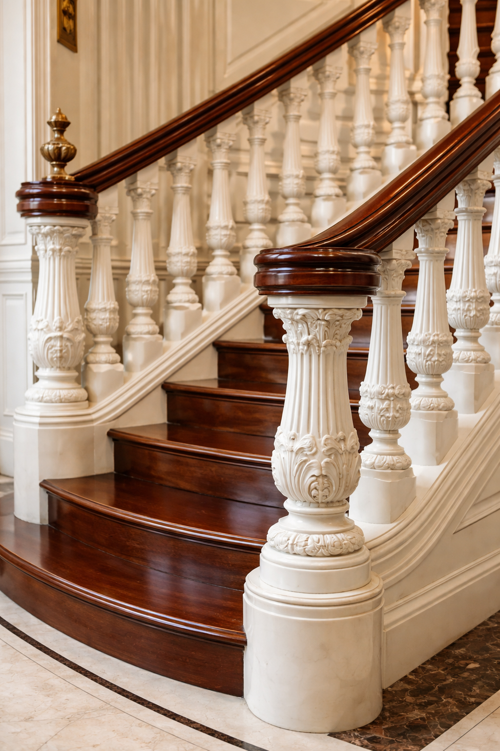 Ornate Wood Staircase