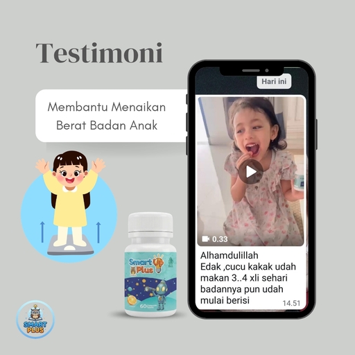 Testimoni Smart Up Plus - Membantu Menaikan Berat Badan Anak
