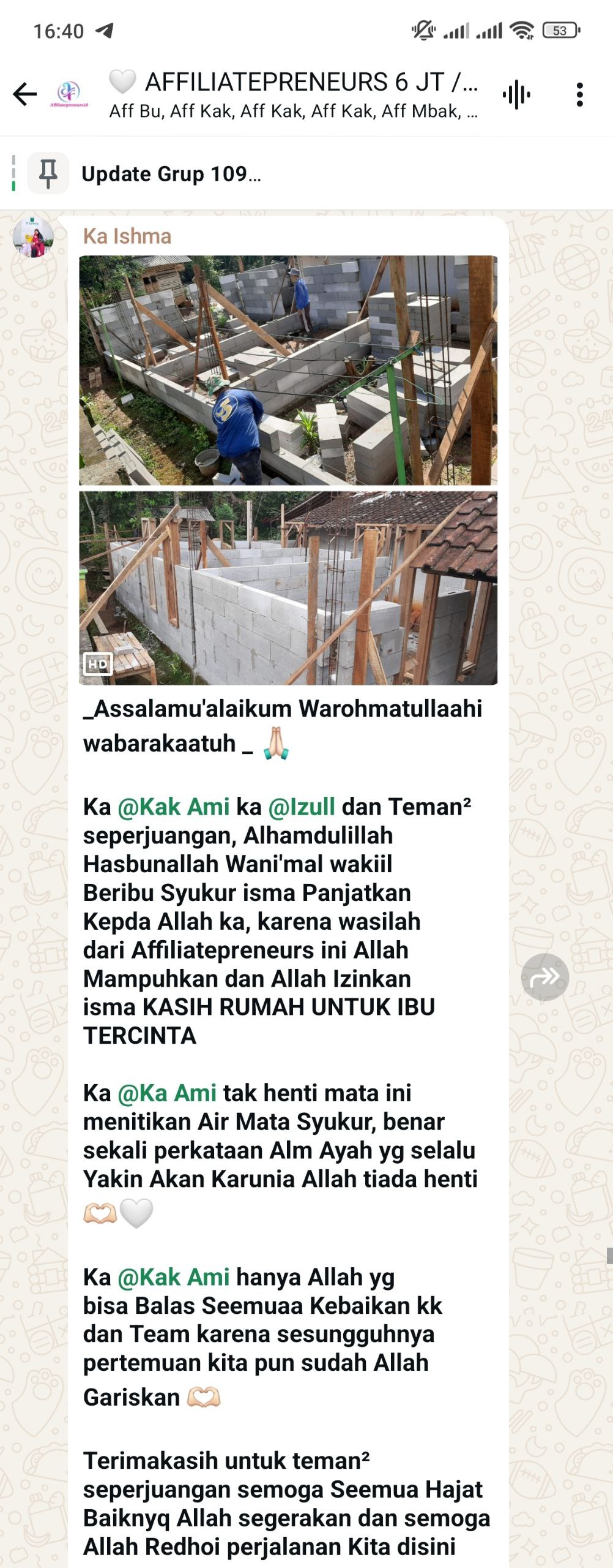 Bangun Rumah Hasil Affiliate