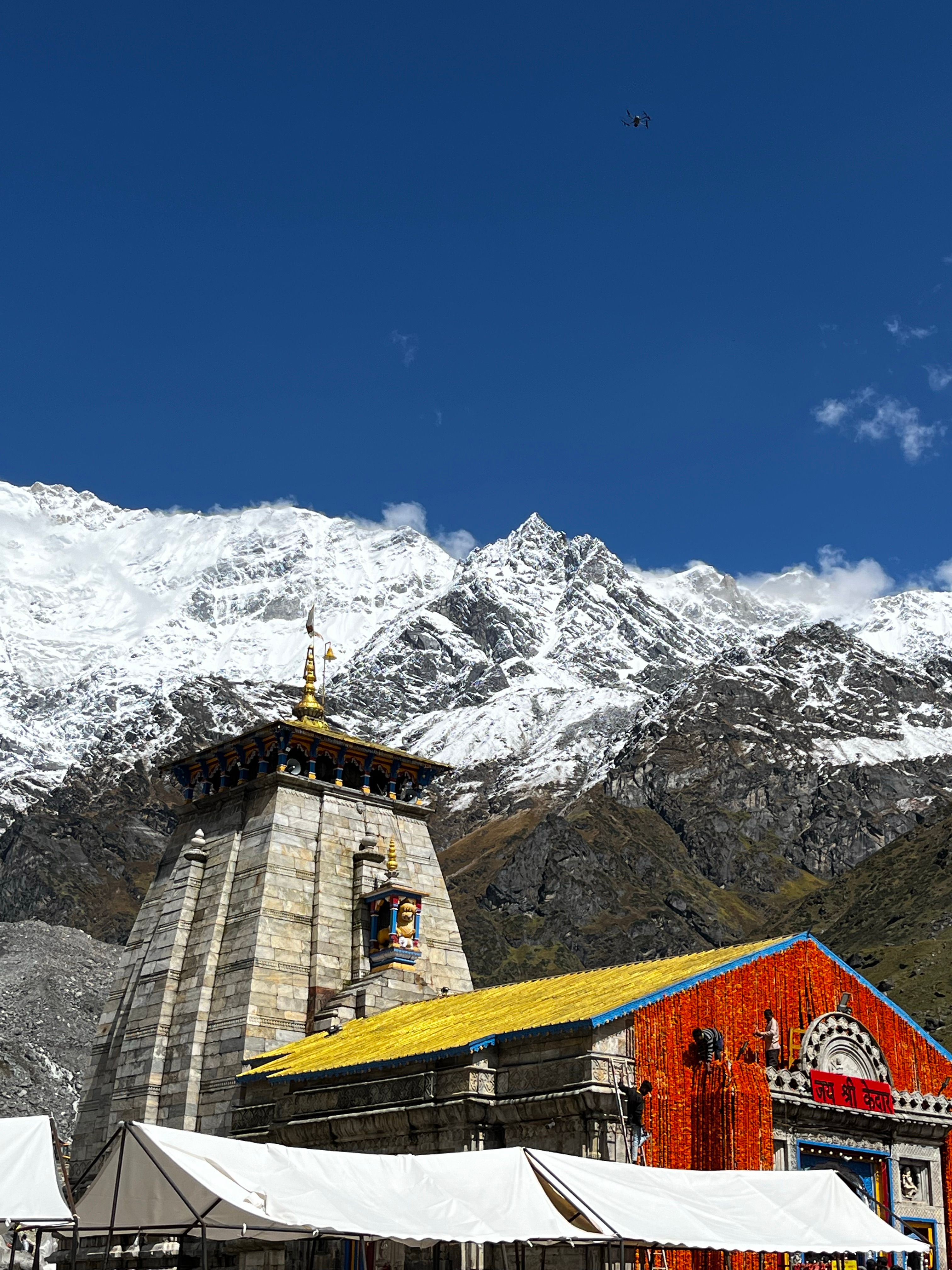 Char Dham Yatra snow peak temple