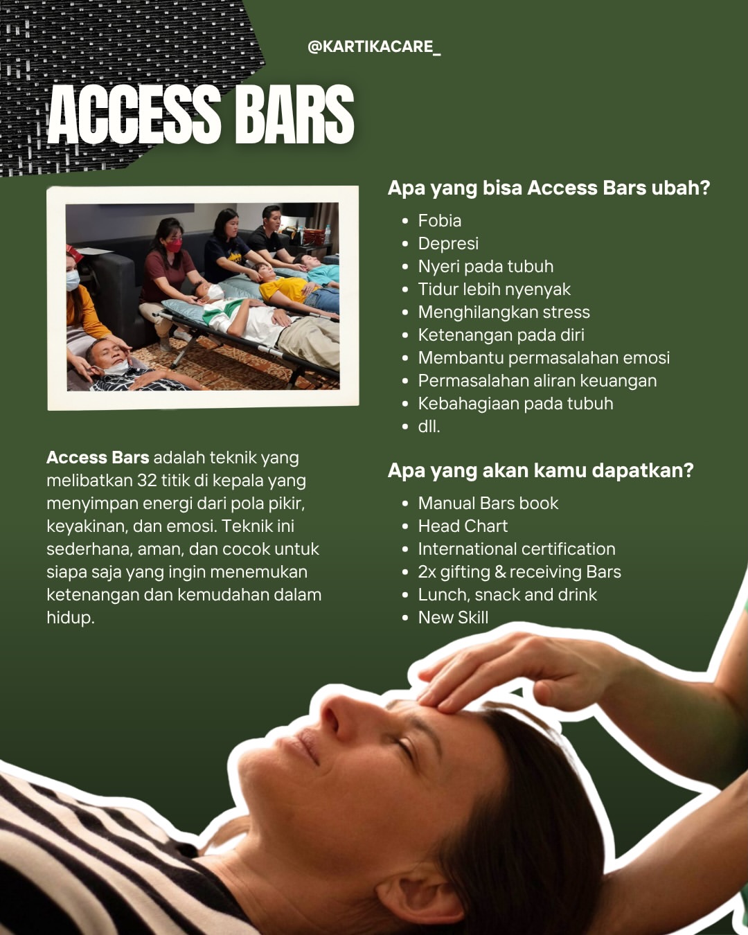 Access Bars - Teknik sentuhan lembut pada 32 titik di kepala