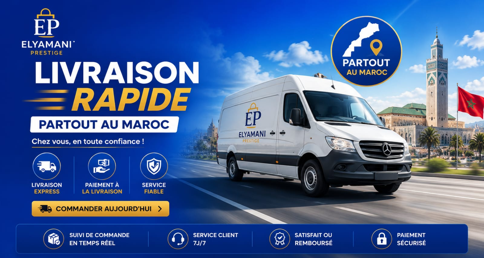 Livraison rapide partout au Maroc
