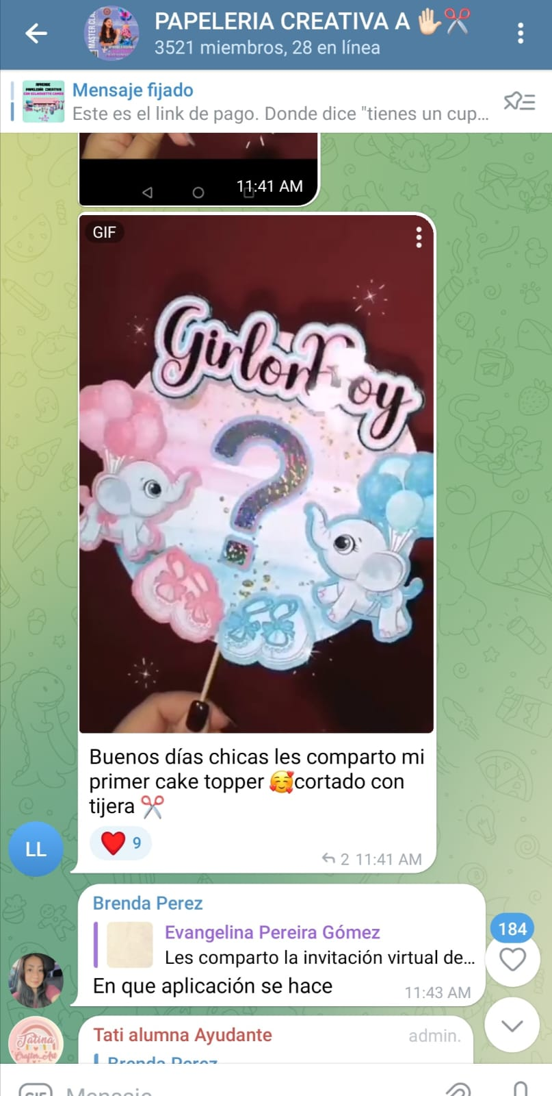 Decoración de pastel temática para bebé