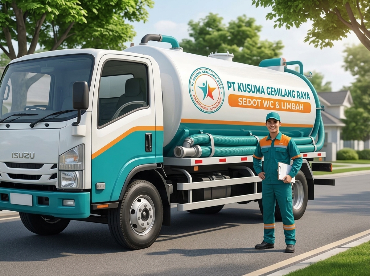 Armada Truk Sedot WC PT Kusuma Gemilang Raya di Karawang