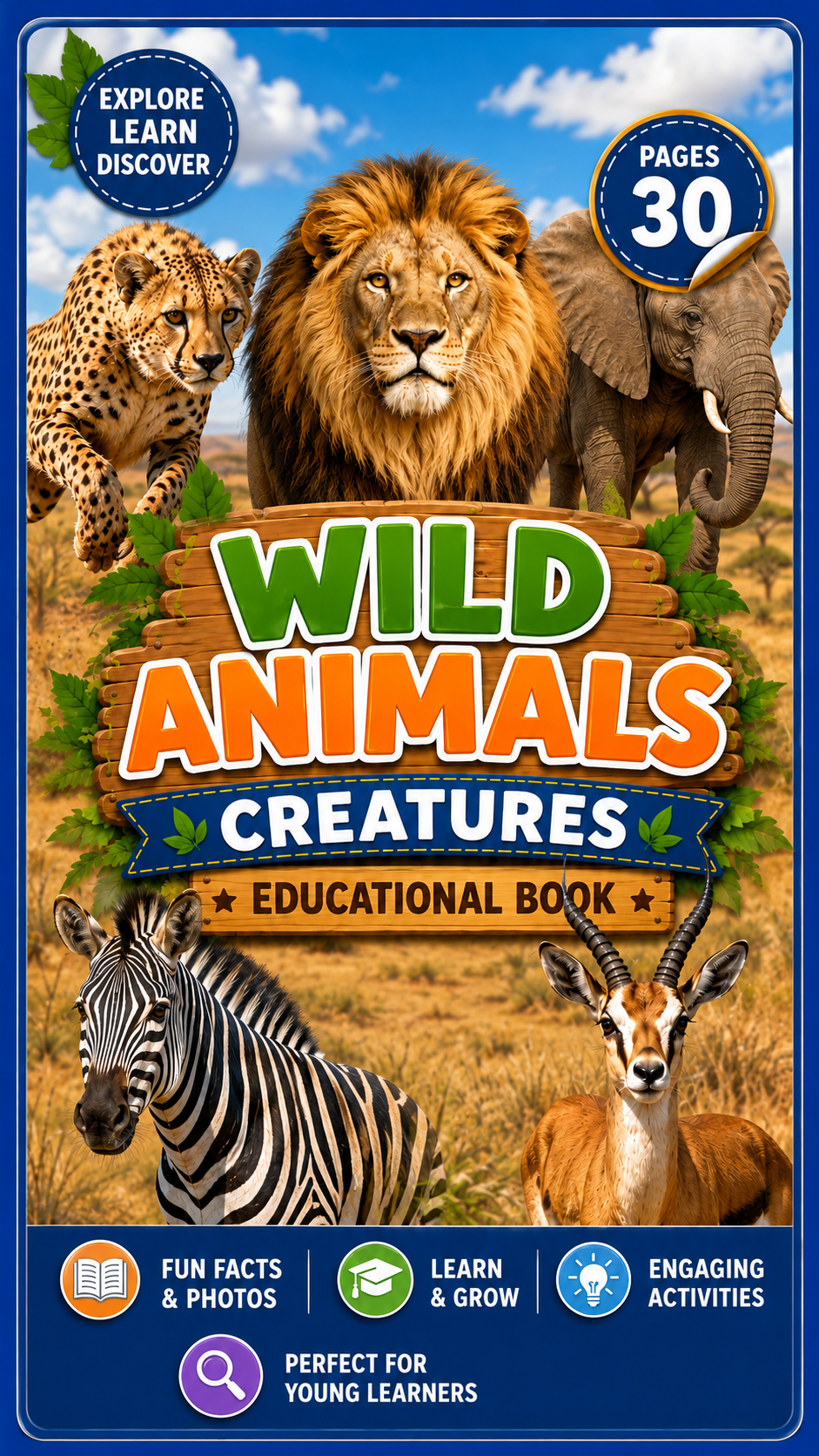 Wild Animals for Kids eBook