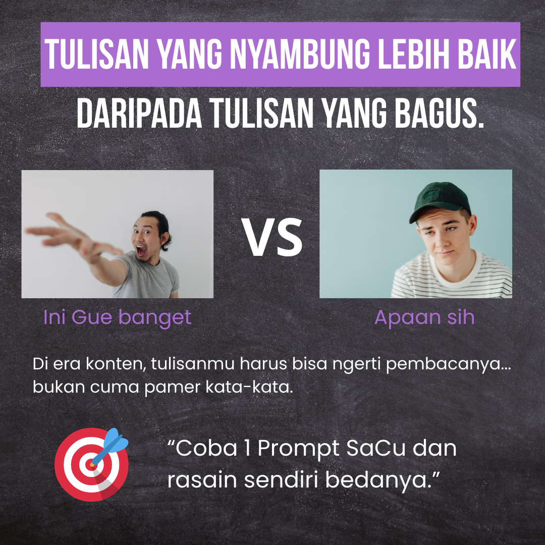Perbandingan Tulisan Nyambung vs Tulisan Bagus