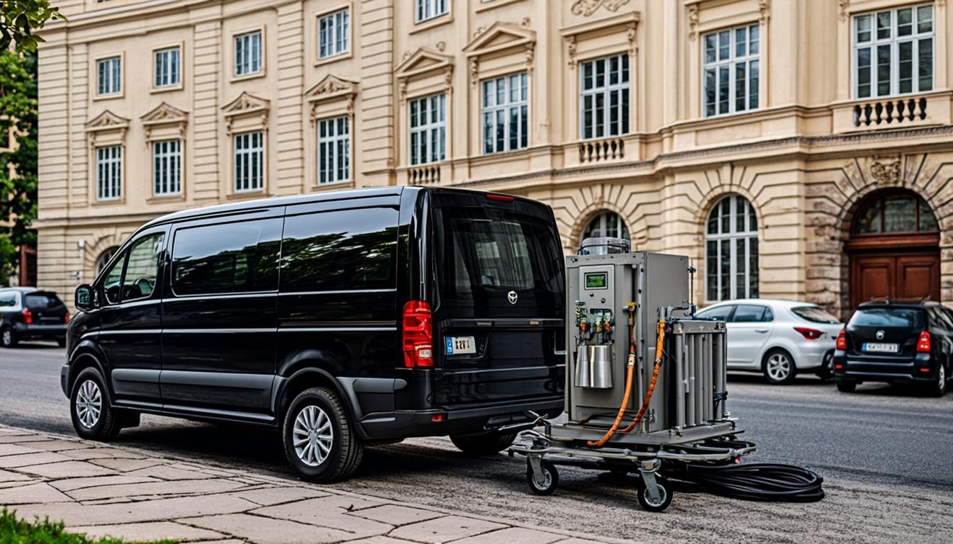 Mobiles Reinigungsteam bei der Anfahrt in Wien