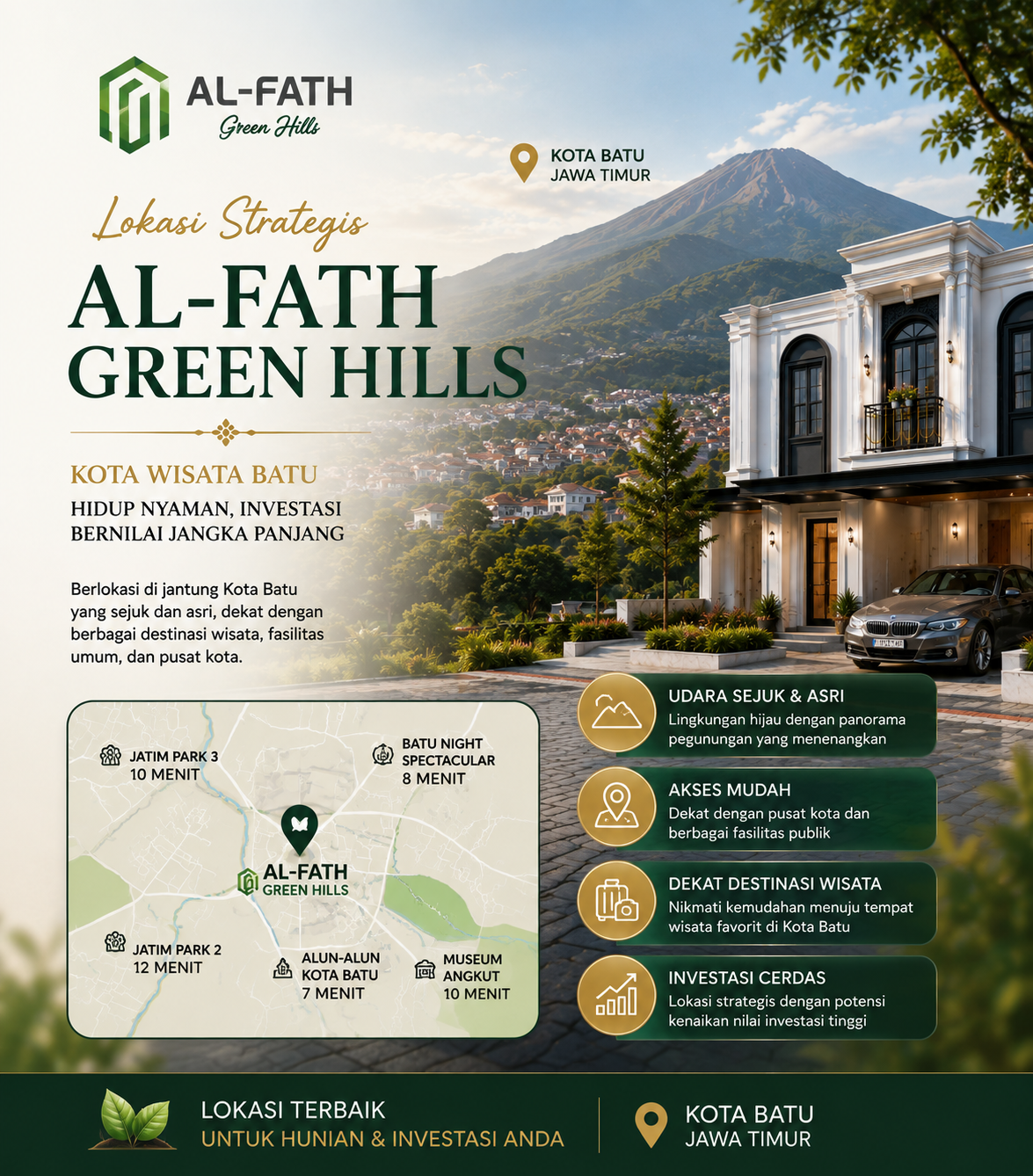 Lokasi Al-Fath Green Hills di Kota Batu
