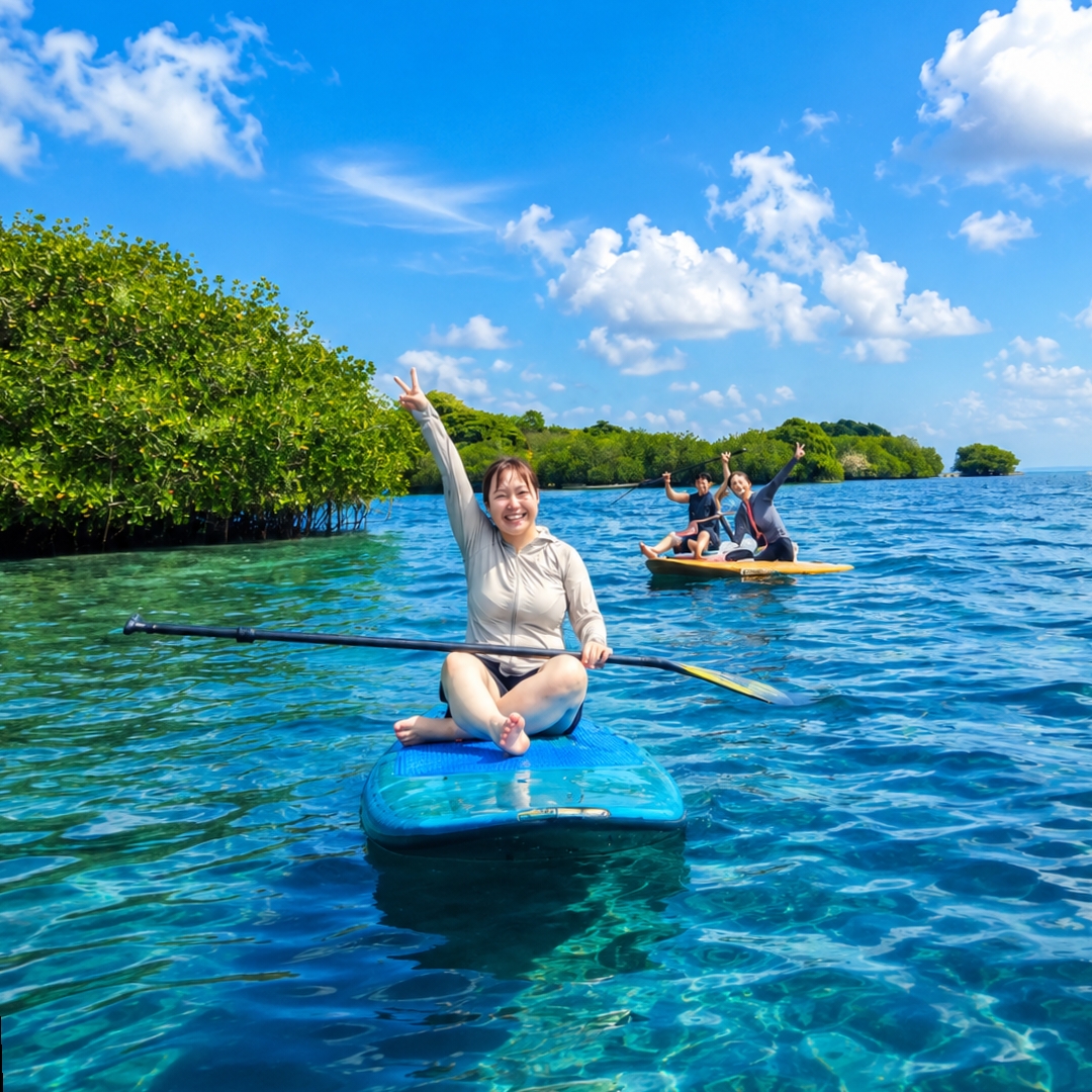 SUPで海の上を散歩
