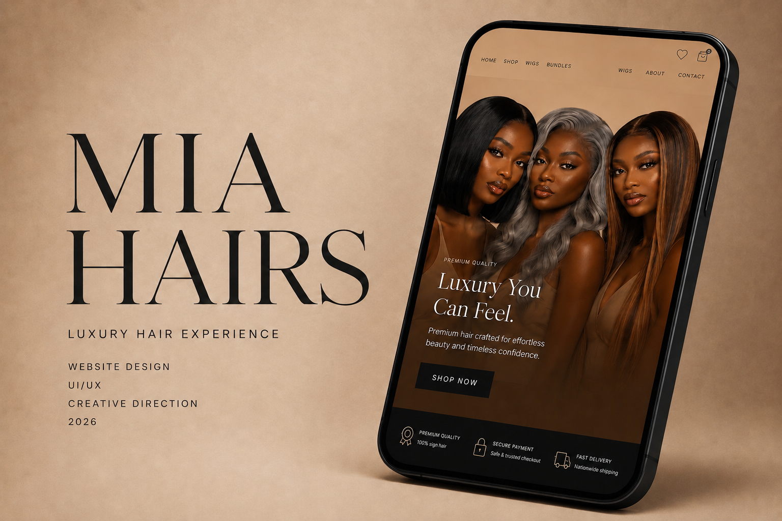 Mia Hairs — Luxury Hair Brand Experience