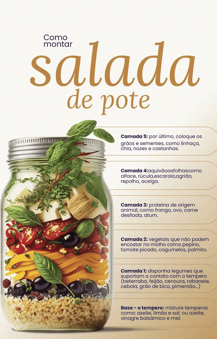 Página do ebook - Guia de montagem de salada em camadas