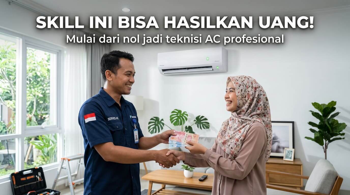Skill service AC bisa hasilkan uang - transaksi setelah servis