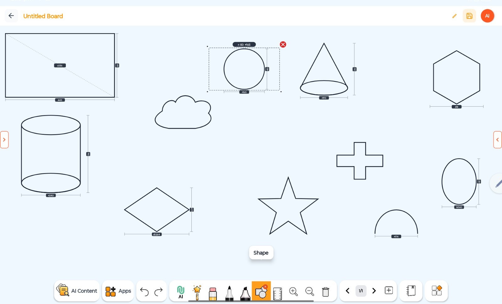 Whiteboard Shapes