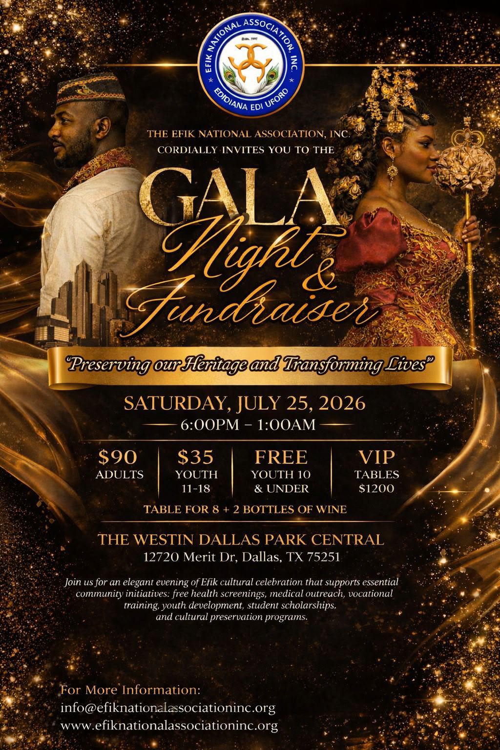 Gala Night and Fundraiser event poster