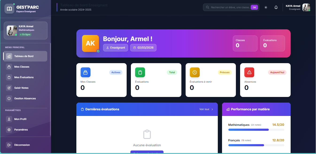 Espace Enseignant