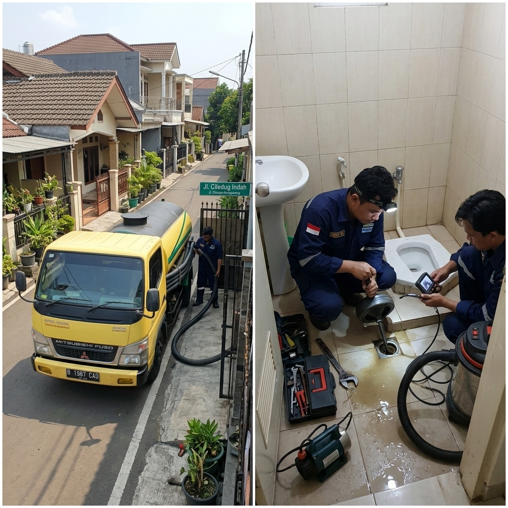Teknisi merespon panggilan di Jalan Ciledug Indah