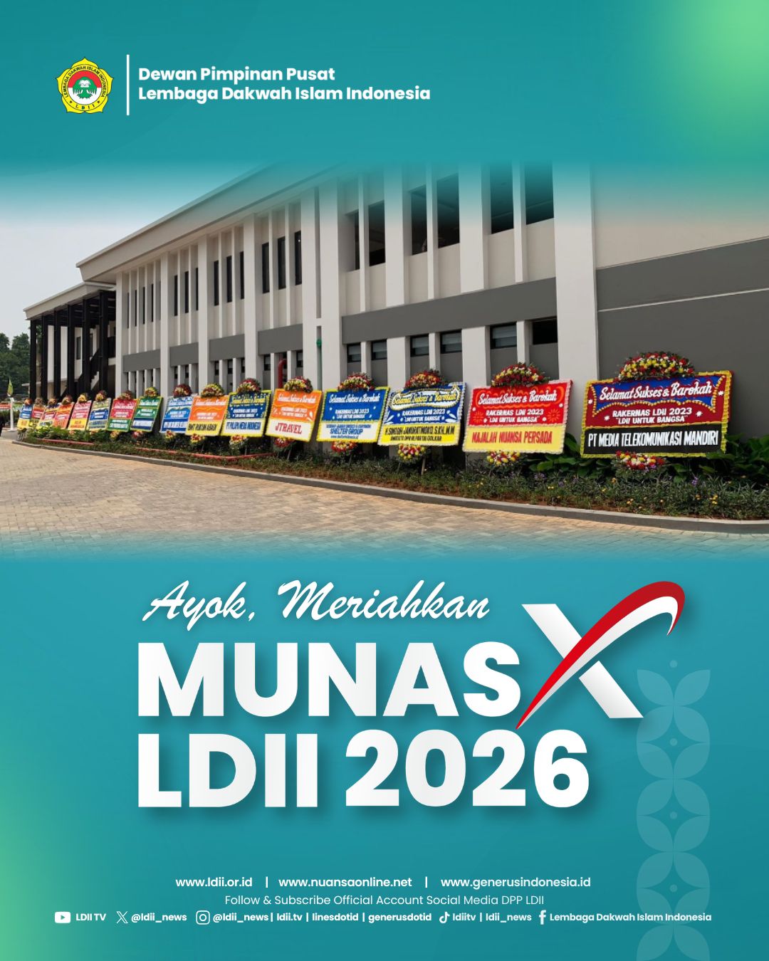 Kantor DPP LDII dengan dekorasi MUNAS